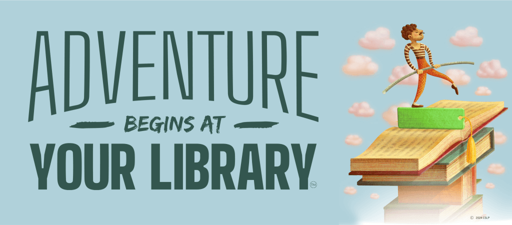 Adventure Begins at Your Library summer reading banner
